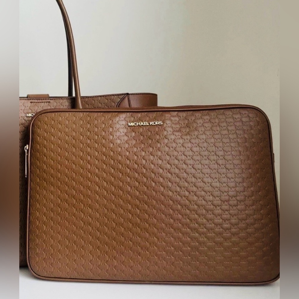 Michael Kors Kali Laptop Case Vegan Leather Luggage